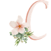 Letter C with flower
