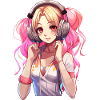Sweet DJ in Anime Style