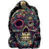 Surrealistic, psychedelic skull