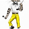 Die coole Golfkatze