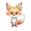 Fox Cute Forest Animal Aquarellen