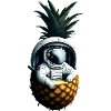 Astronaut in pineapple