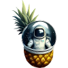 Astronaut in pineapple