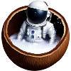 Astronaut in a coconut
