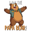Papa Bear Cartoon Bear Design voor trotse vaders