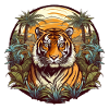 Jungle Tiger Sunset