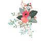 Letter u flowery
