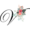Letter v flowers