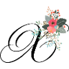 Letter x flowered