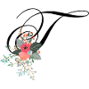Letter t flowery