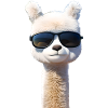 Alpaca with sunglasses