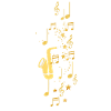 Musique,clef,étoiles, or,partition,saxophone