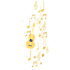Music,Clef,Stars,Gold,Guitar