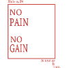 NO PAIN NO GAIN