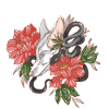 Renard, Serpent et fleurs