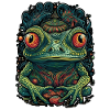 Trippy Frog - Psychedelic Motif