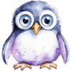 Dessin à l’aquarelle de pingouin