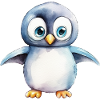 Aquarelle de pingouin