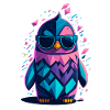 Cute cool penguin