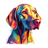 Buntes Weimaraner Kunstdesign