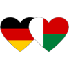 Germany Madagascar Heart Flag