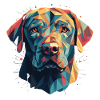 Buntes Labrador-Kunstdesign