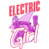 Ragazza elettrica auto elettrica conducente E-Car
