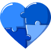 Autism heart Blue Puzzle