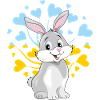 Happy smiling rabbit