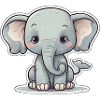 Whimsical Baby Elephant Charm