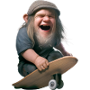 Zwerg lachend