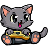 Cute gaming cat