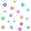 Mehrfarbiges Auge