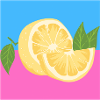 Pink and blue lemon