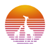 Retro sunset gazelles