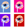 Unhappy retro eyes