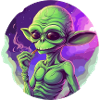 Cool alien with joint