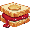 Peanut butter and jam sandwich