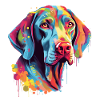 Bunter Weimaraner