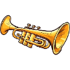 Trumpet in comic style