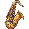Saxophone in comic style