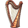 Harp in comic style