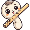Flute in comic style