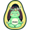 Avocado Hippie Peace 70s