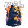 Catzilla Unleashed Funny Cartoon-Style Feline