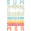 Retro summer palm tree