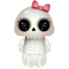 cute skull with pink bow