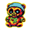 Horror Scary Bear Halloween Psycho Bear