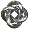 Torusknoten Silber 3D