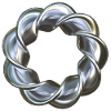 Gedrehter 3D Ring Silber